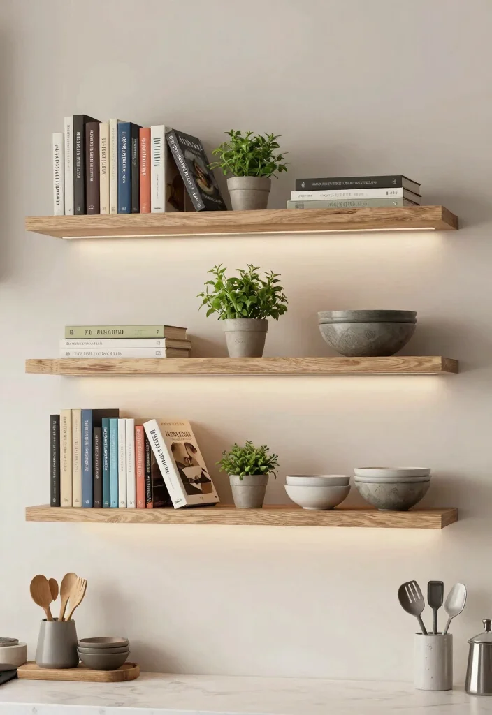 12 Kitchen Rack and Shelf Ideas for Organized Storage 12 12 Kitchen Rack and Shelf Ideas for Organized Storage 2. Floating Shelves 0