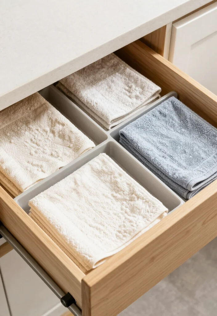 12 Kitchen Towel Storage Ideas for Easy Access 36 12 Kitchen Towel Storage Ideas for Easy Access 6. Drawer Dividers 0