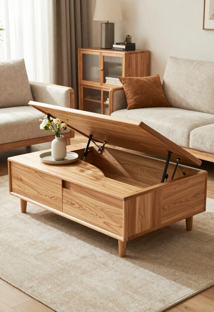 12 Living Room Coffee Table Ideas for Style and Function 6. The Stylish Storage Table 0