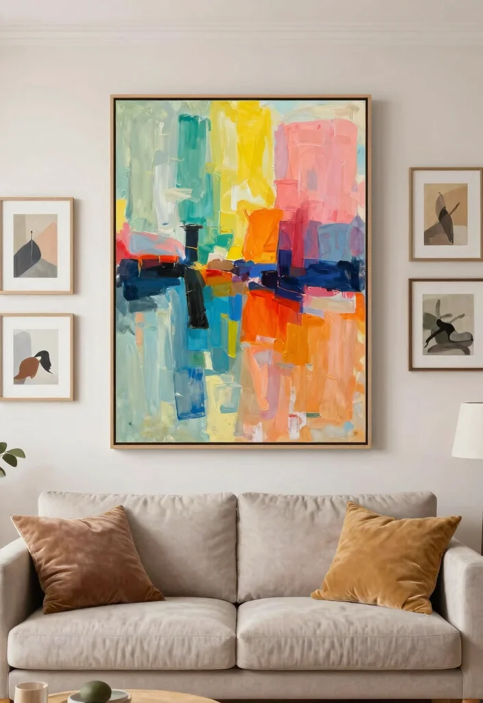 12 Living Room Sitting Area Ideas for Relaxing Zones 39 12 Living Room Sitting Area Ideas for Relaxing Zones 9. Statement Art Pieces 0