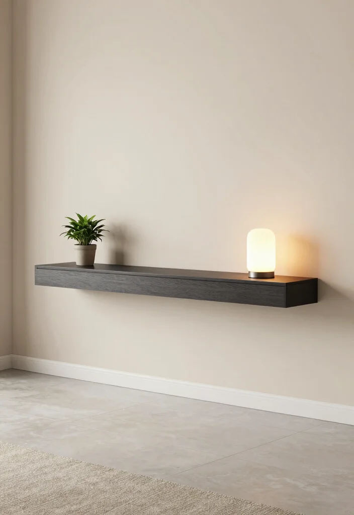 12 Living Room Table Ideas for Practical Decor 11. Floating Wall Table 0
