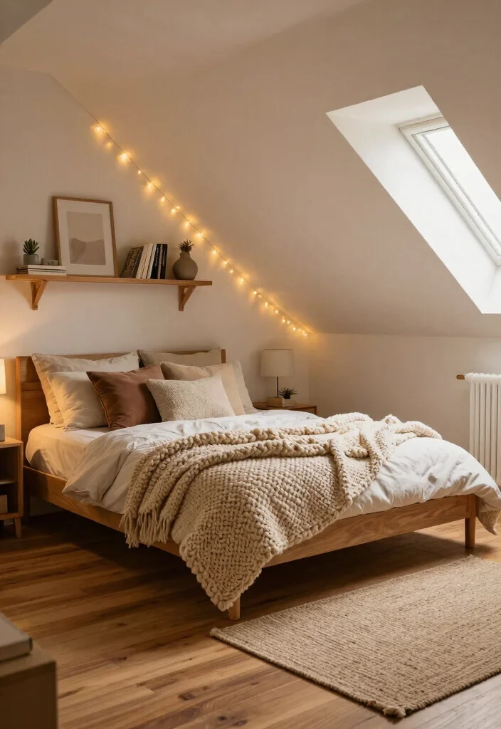 12 Master Attic Bedroom Ideas with Sloped Ceilings 1 12 Master Attic Bedroom Ideas with Sloped Ceilings 1. Embrace the Cozy Aesthetic 0