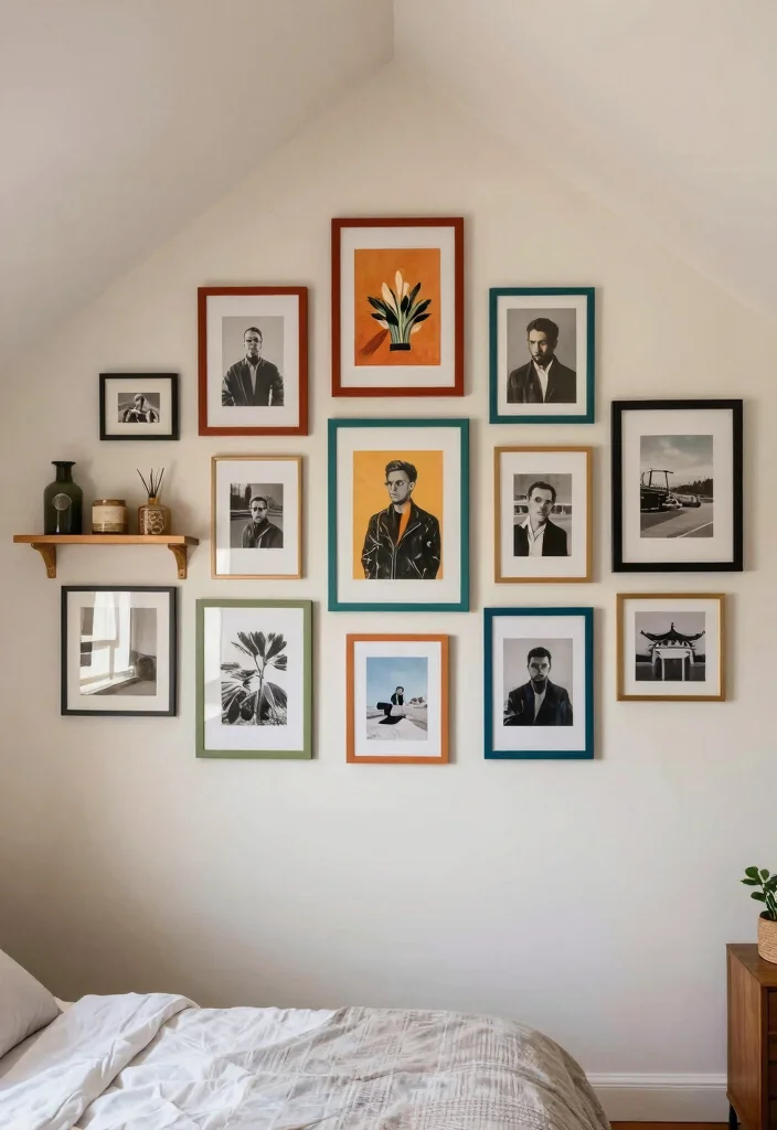 12 Master Attic Bedroom Ideas with Sloped Ceilings 27 12 Master Attic Bedroom Ideas with Sloped Ceilings 7. Add Personal Touches with Art 0