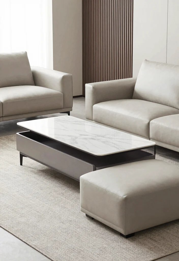 12 Men Living Room Ideas with Clean Masculine Style 9. Multi functional Furniture 0