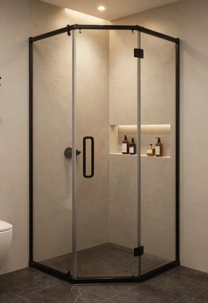 12 Modern Dark Bathroom Ideas with Dramatic Style 7. Creative Shower Designs 0