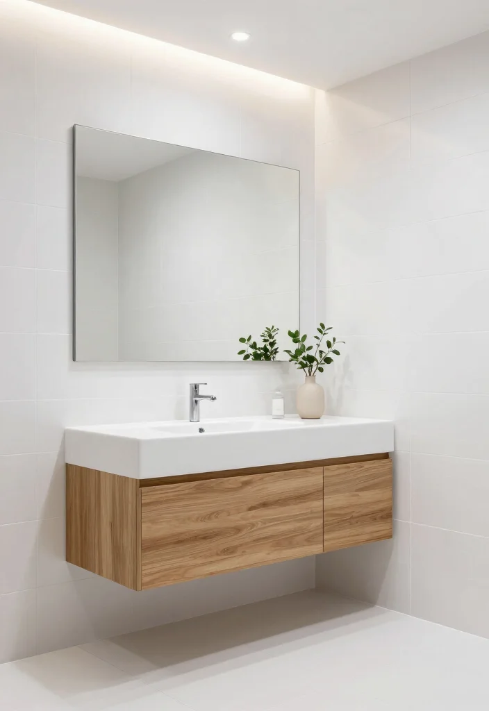 12 Neutral Bathroom Tile Ideas for a Calm Modern Base 4. Matte White Porcelain 0
