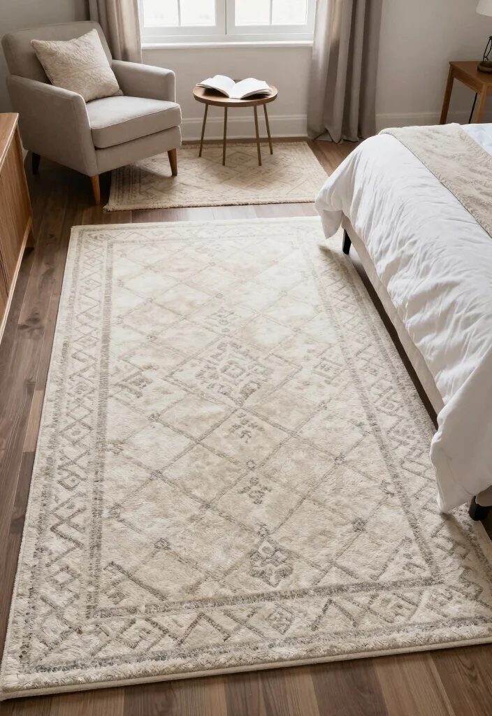12 Pottery Barn Bedroom Ideas with Cozy Luxury Style 3. Define Spaces with Rugs 0