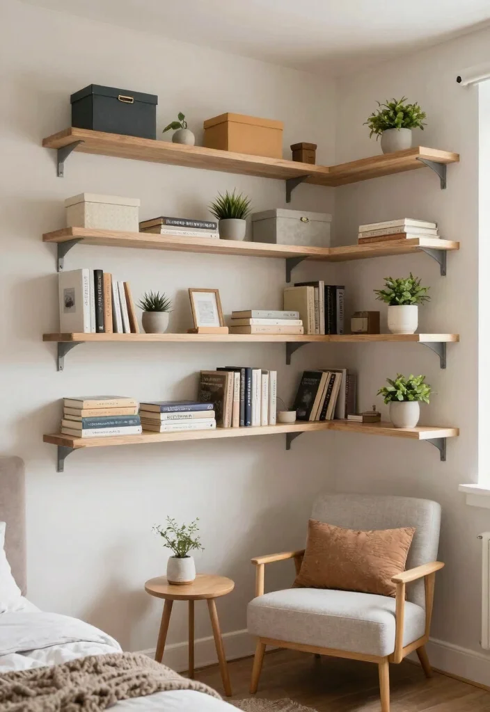 12 Pottery Barn Bedroom Ideas with Cozy Luxury Style 8. Creative Shelving Solutions 0