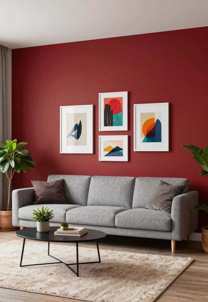 12 Red Living Room Decor Ideas with Strong Personality 1 12 Red Living Room Decor Ideas with Strong Personality 1. Bold Red Accent Wall 0