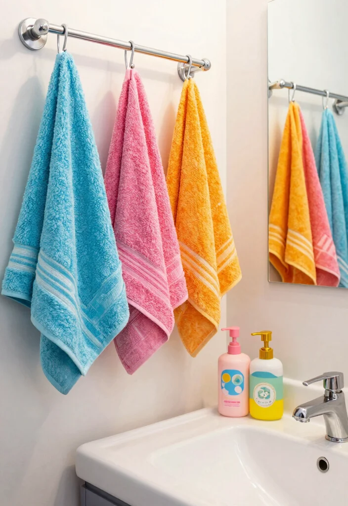 12 Rental Bathroom Ideas That Are Easy to Reverse 10. Colorful Accessories 0