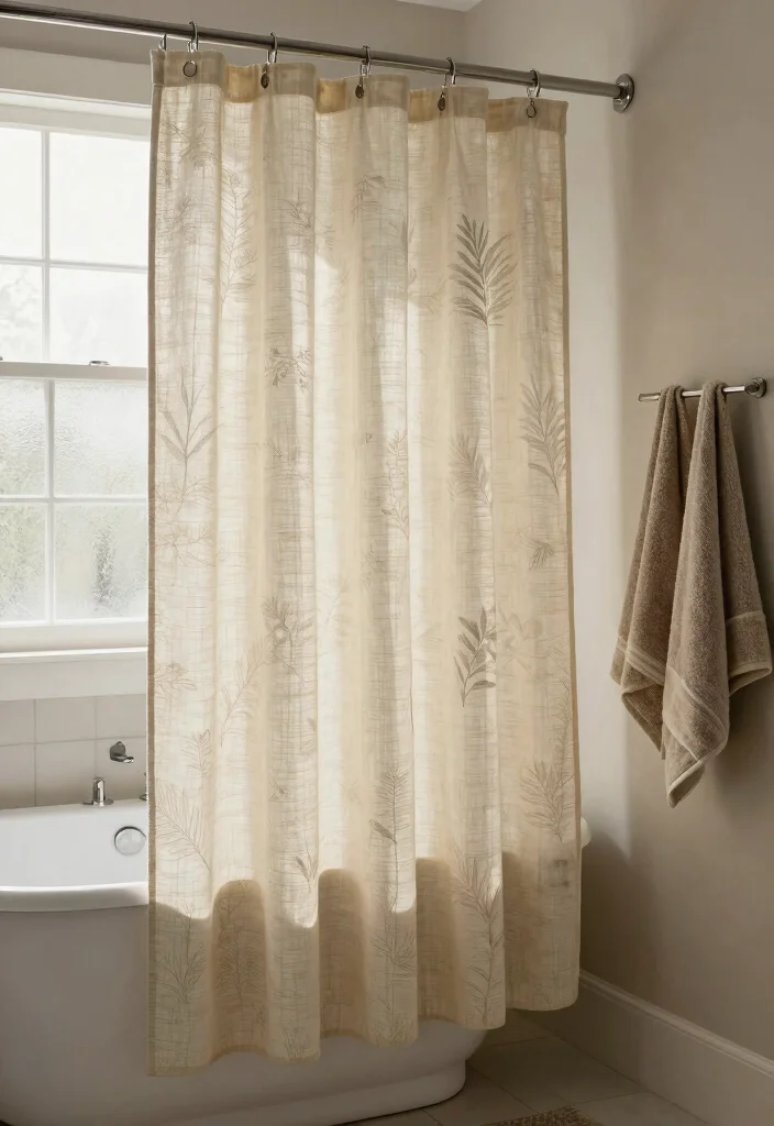 12 Rental Bathroom Ideas That Are Easy to Reverse 2. Eco Friendly Shower Curtains 0