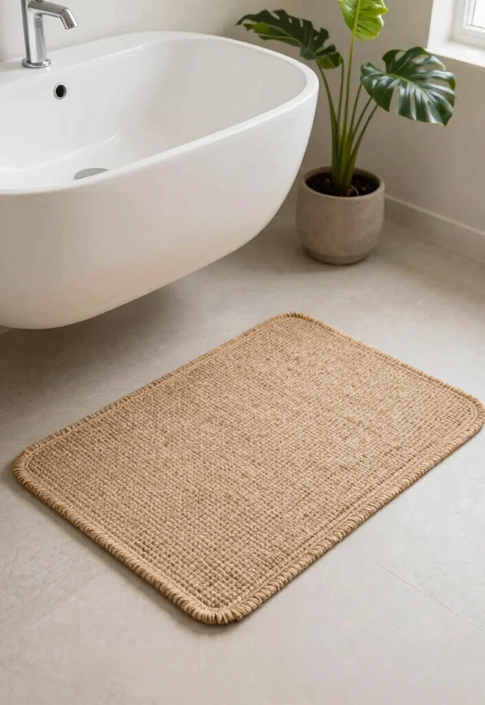 12 Rental Bathroom Ideas That Are Easy to Reverse 7. Sustainable Bath Mats 0