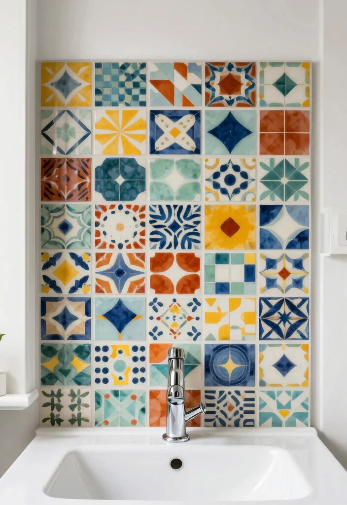 12 Rental Bathroom Ideas That Are Easy to Reverse 9. Peel and Stick Tile 0