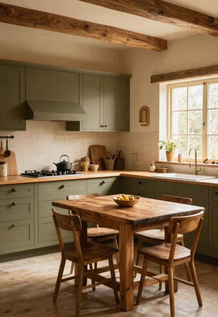 12 Rustic Kitchen Ideas with Warm Natural Texture 6. Discover the Beauty of Earthy Color Palettes 0