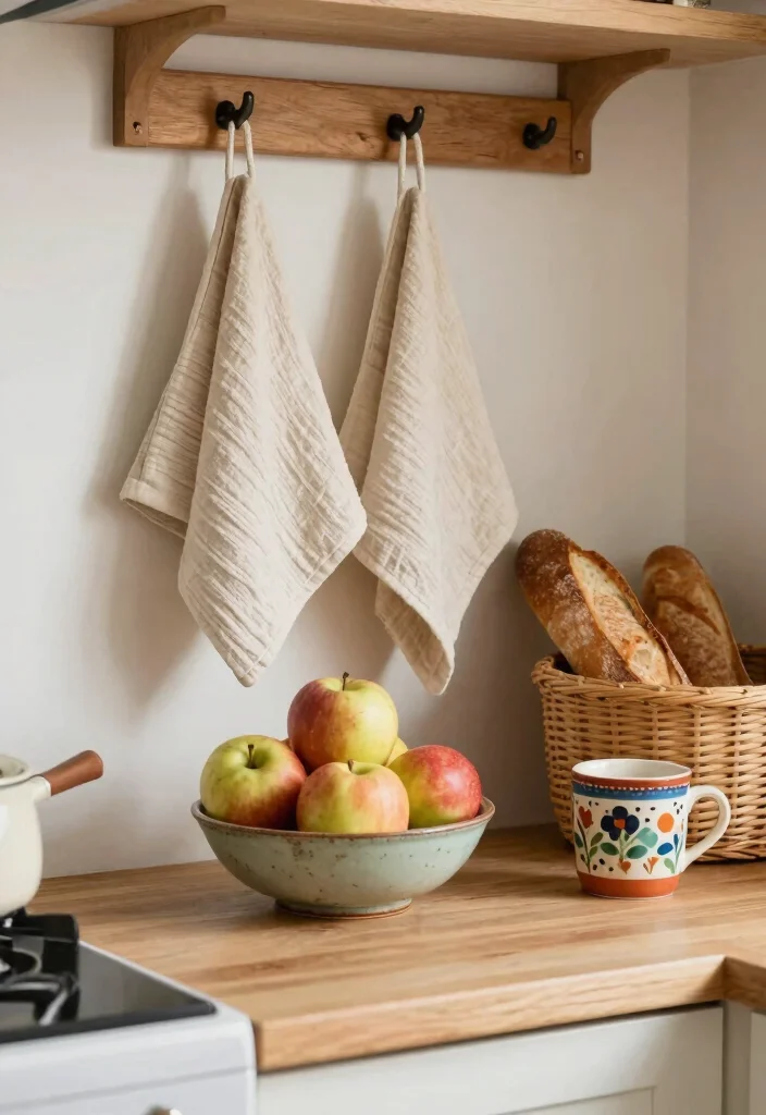 12 Small Country Kitchen Ideas with Cozy Charm 3. Cozy Kitchen Accessories 0