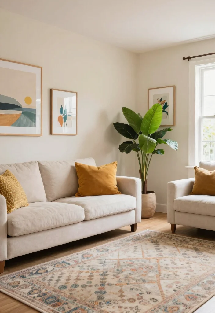 12 Small Long Living Room Ideas with Better Balance 5. Color Palette Harmony 0
