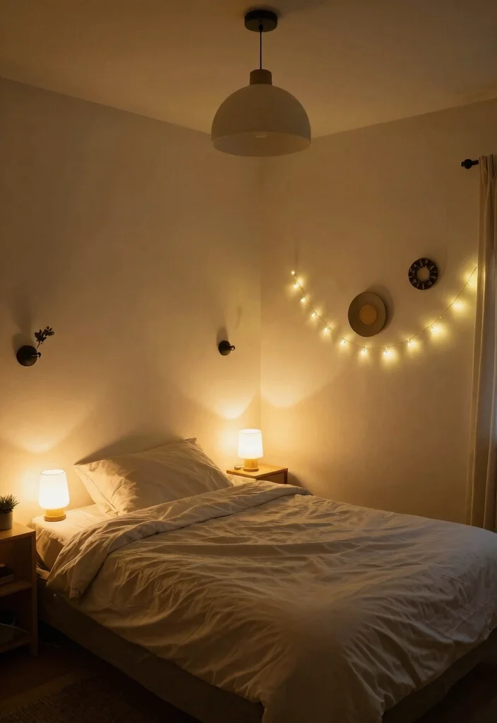12 Small Main Bedroom Ideas That Feel Balanced 38 12 Small Main Bedroom Ideas That Feel Balanced 8. Smart Lighting Solutions 0