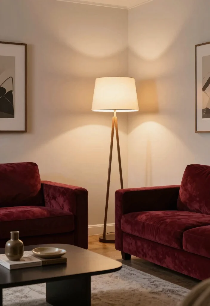 12 Velvet Sofa Living Room Ideas with Soft Texture 62 12 Velvet Sofa Living Room Ideas with Soft Texture 12. Statement Lighting 0