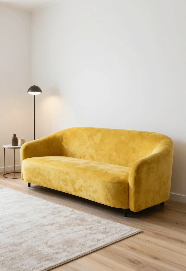 12 Velvet Sofa Living Room Ideas with Soft Texture 48 12 Velvet Sofa Living Room Ideas with Soft Texture 8. Statement Furniture 0