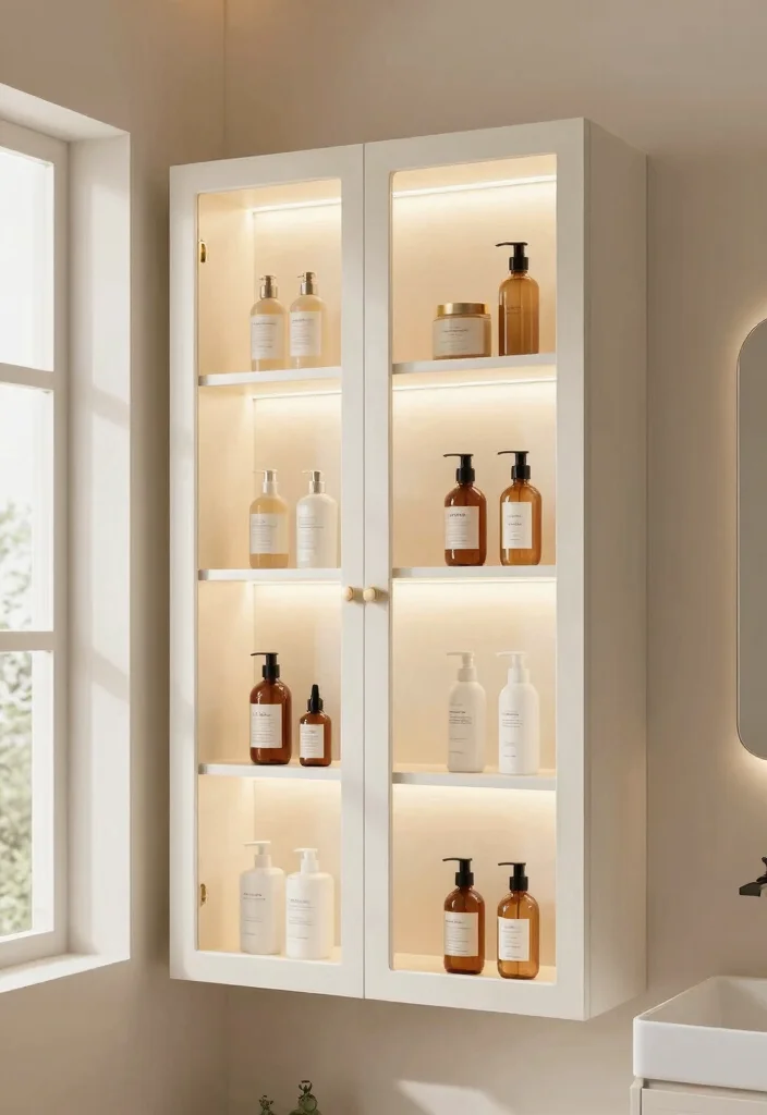 14 Bathroom Cabinet Ideas for Smart Storage Solutions 63 14 Bathroom Cabinet Ideas for Smart Storage Solutions 13. Cabinet Lighting for Added Elegance 0