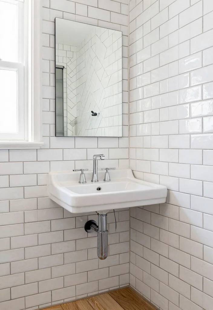 14 Bathroom Ceramic Tile Ideas for a Clean Timeless Look 1. Classic White Subway Tiles 0