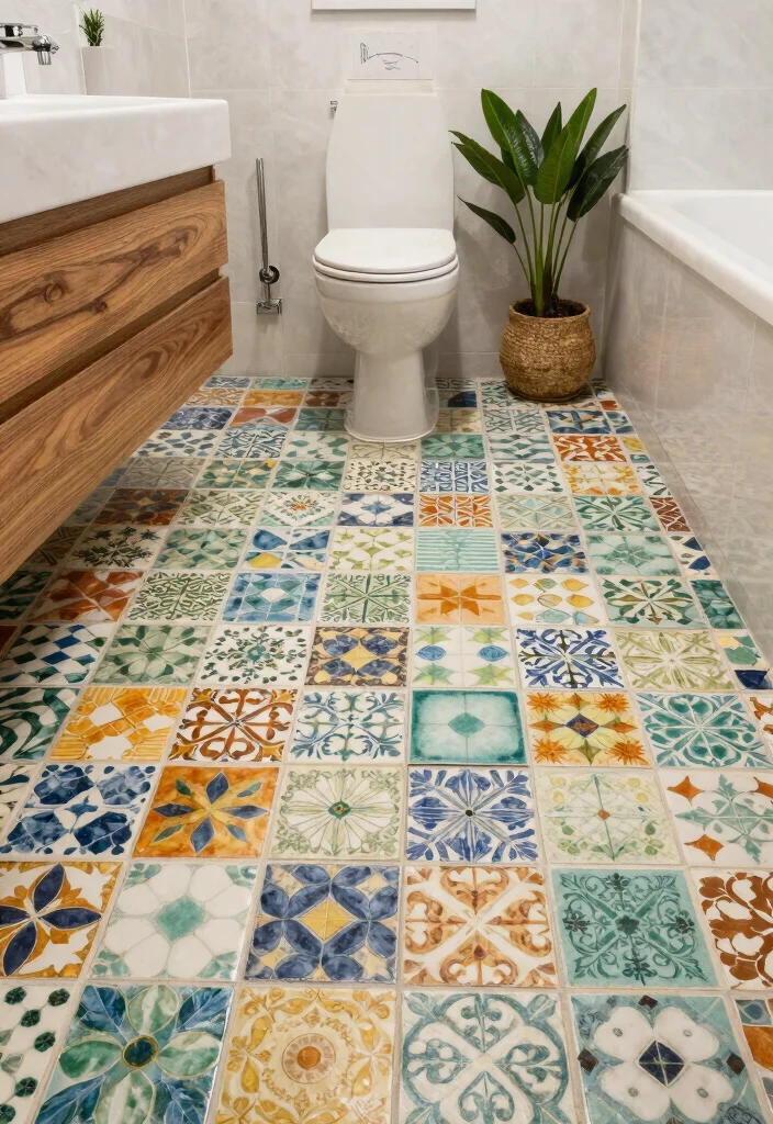 14 Bathroom Ceramic Tile Ideas for a Clean Timeless Look 10. Eco Friendly Recycled Tiles 0