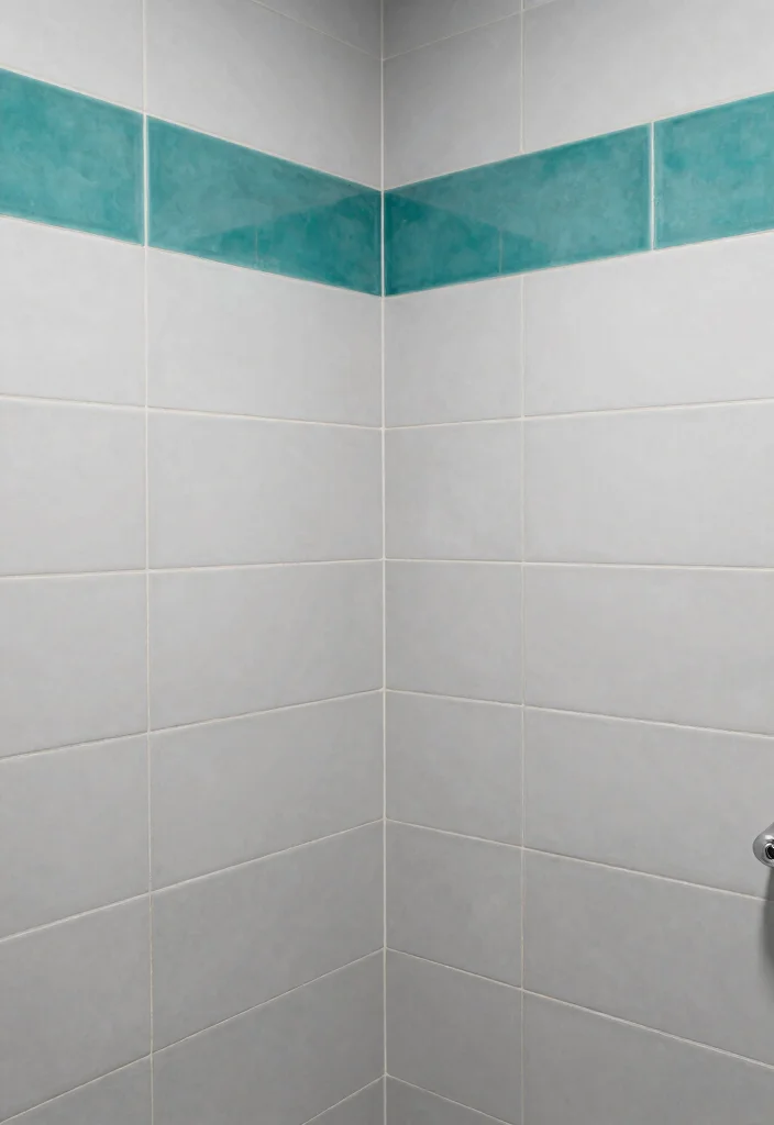 14 Bathroom Ceramic Tile Ideas for a Clean Timeless Look 12. Accent Strips 0