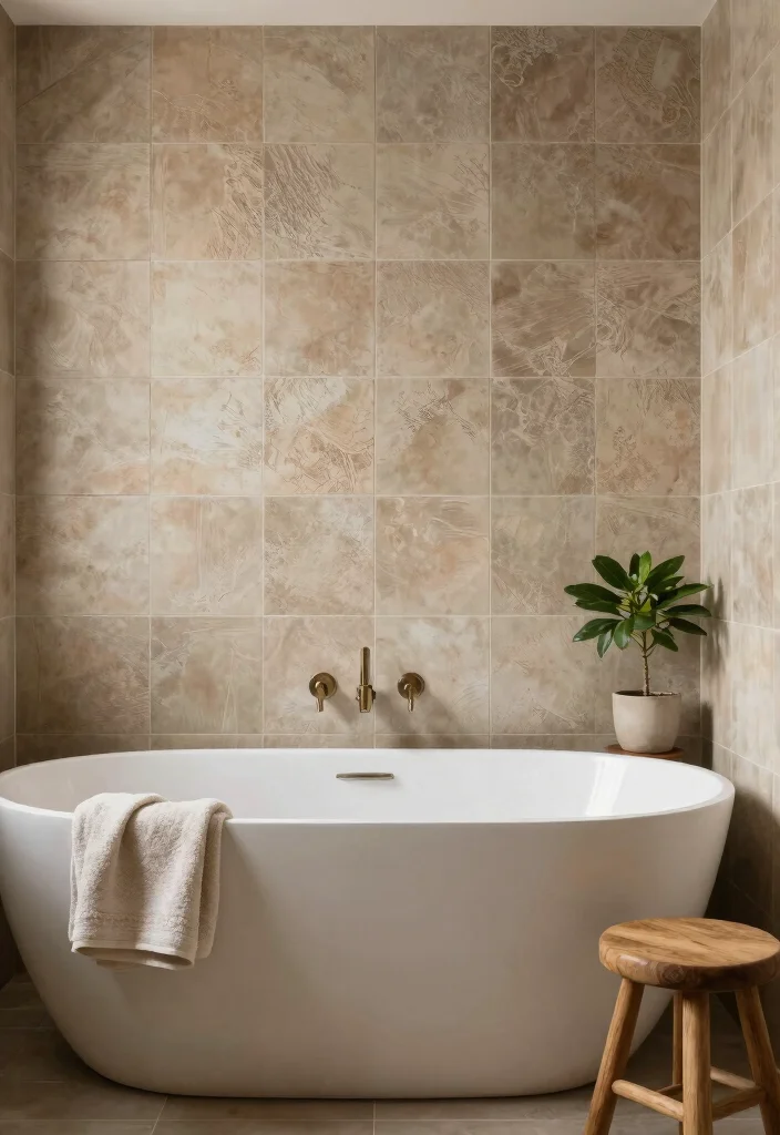 14 Bathroom Ceramic Tile Ideas for a Clean Timeless Look 2. Textured Ceramic Tiles 0