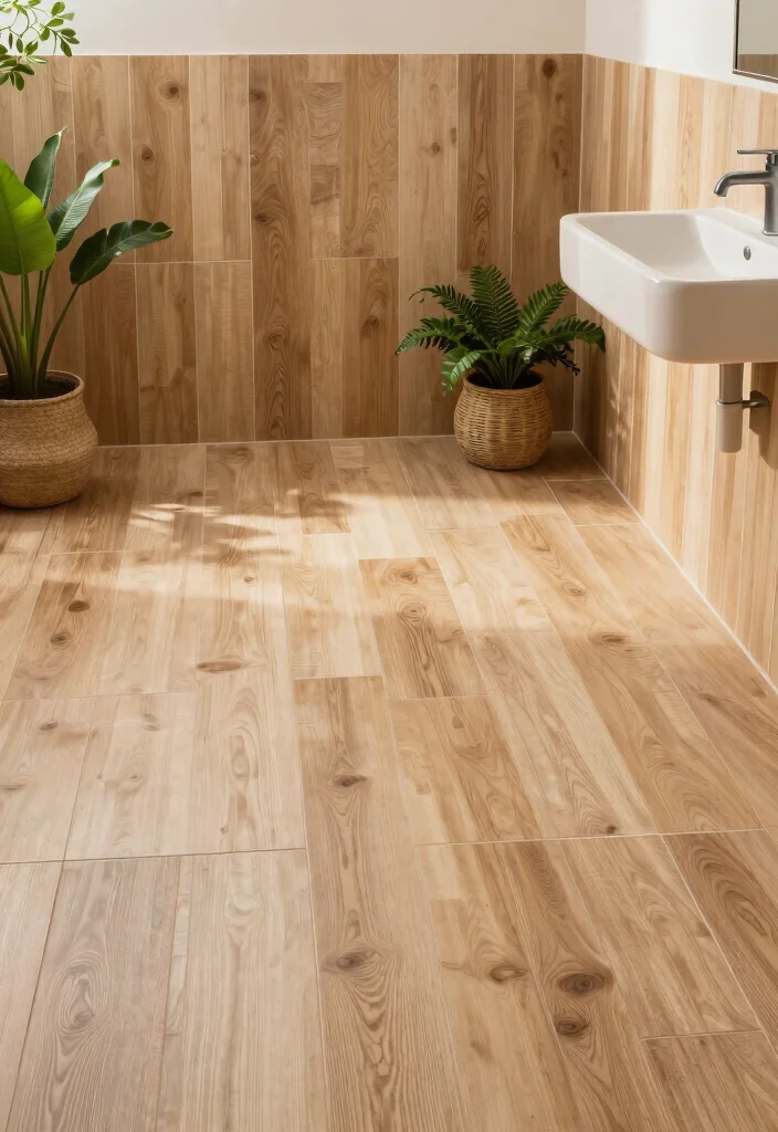 14 Bathroom Ceramic Tile Ideas for a Clean Timeless Look 9. Nature Inspired Designs 0