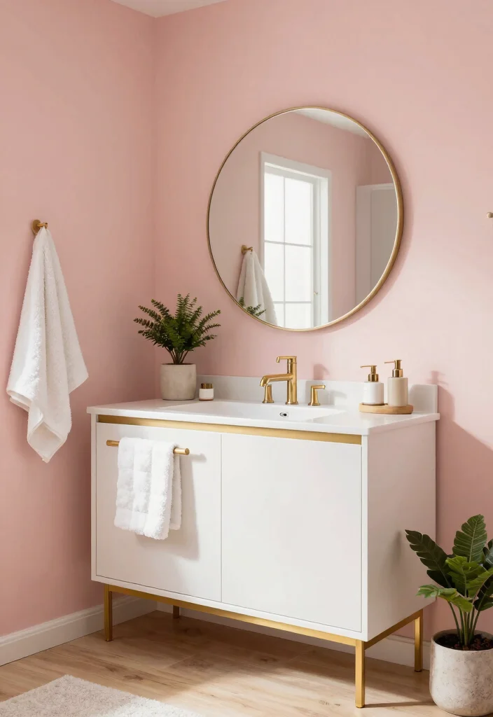 14 Bathroom Color Ideas to Set the Right Mood 41 14 Bathroom Color Ideas to Set the Right Mood 11. Warm Blush Pink 0