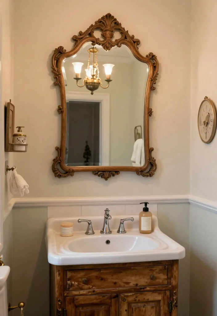 14 Bathroom Home Decor Ideas for a Fresh Stylish Update 4. Vintage Finds 0