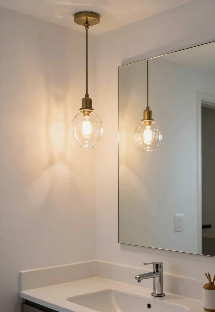 14 Bathroom Home Decor Ideas for a Fresh Stylish Update 7. Sustainable Lighting Fixtures 0