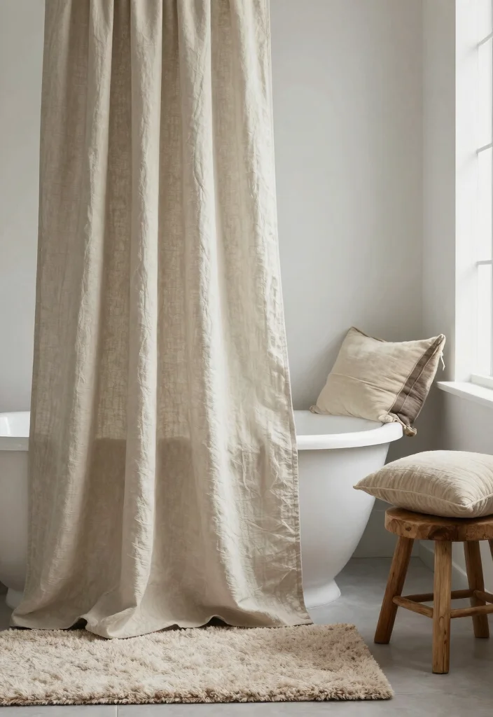 14 Bathroom Home Decor Ideas for a Fresh Stylish Update 8. Organic Textiles 0