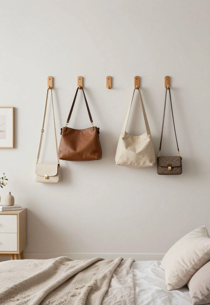 14 Bedroom Wardrobe Design Ideas for Better Storage 14. Wall Mounted Wardrobe Hooks 0