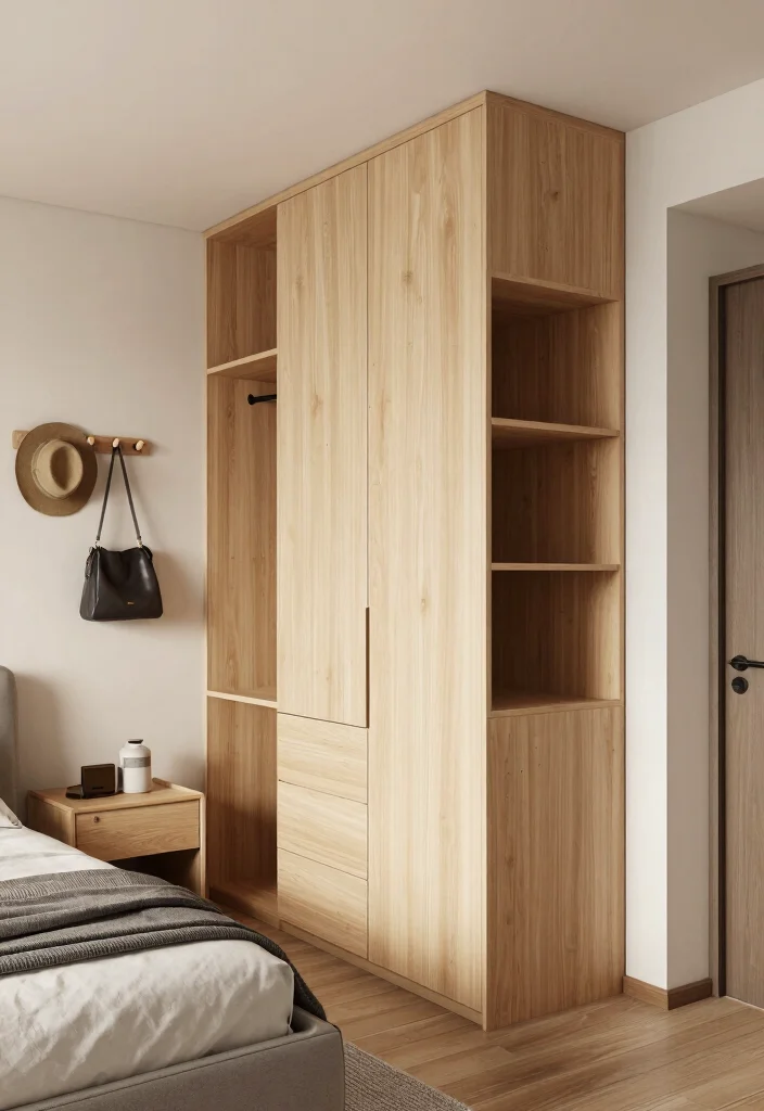 14 Bedroom Wardrobe Design Ideas for Better Storage 4. Vertical Wardrobe Solutions 0