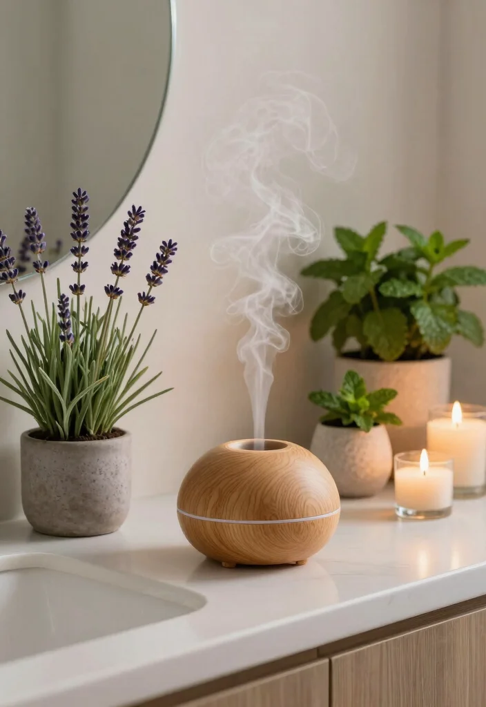 14 Botanical Bathroom Ideas with Fresh Natural Energy 10. Aromatherapy with Plants 0