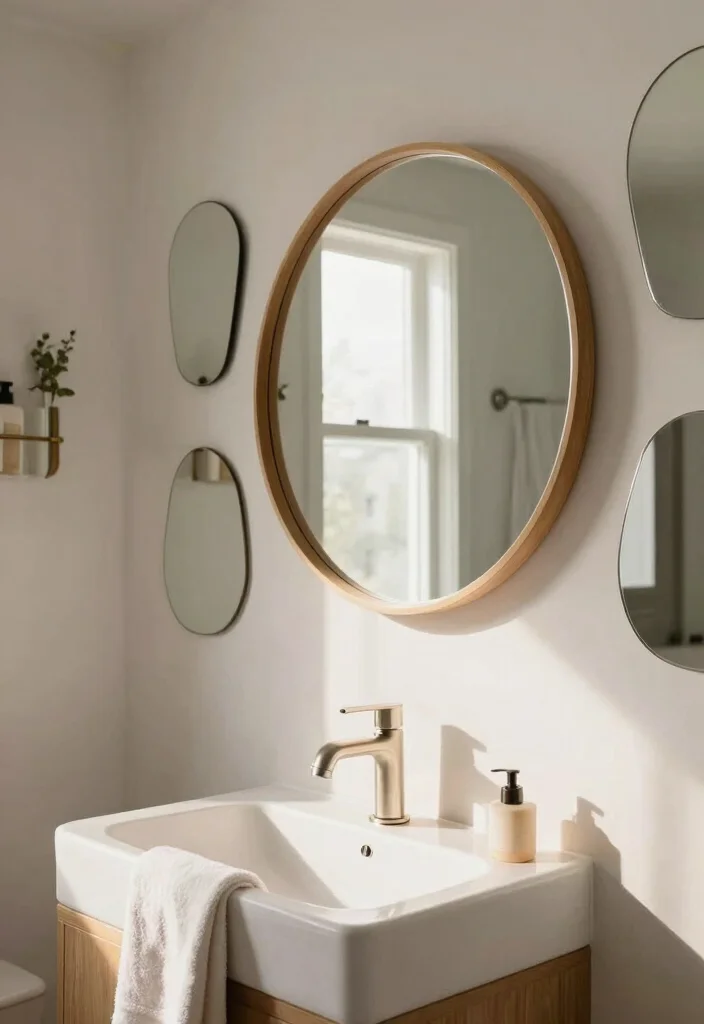 14 Botanical Bathroom Ideas with Fresh Natural Energy 13. Creative Use of Mirrors 0