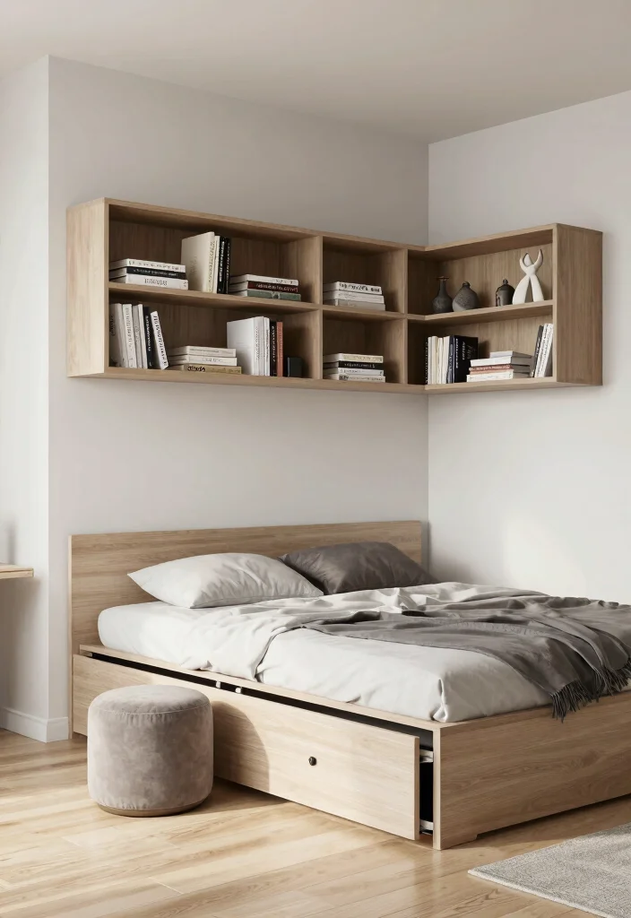 14 Contemporary Modern Bedroom Ideas with Clean Lines 3. Incorporate Space Saving Solutions 0