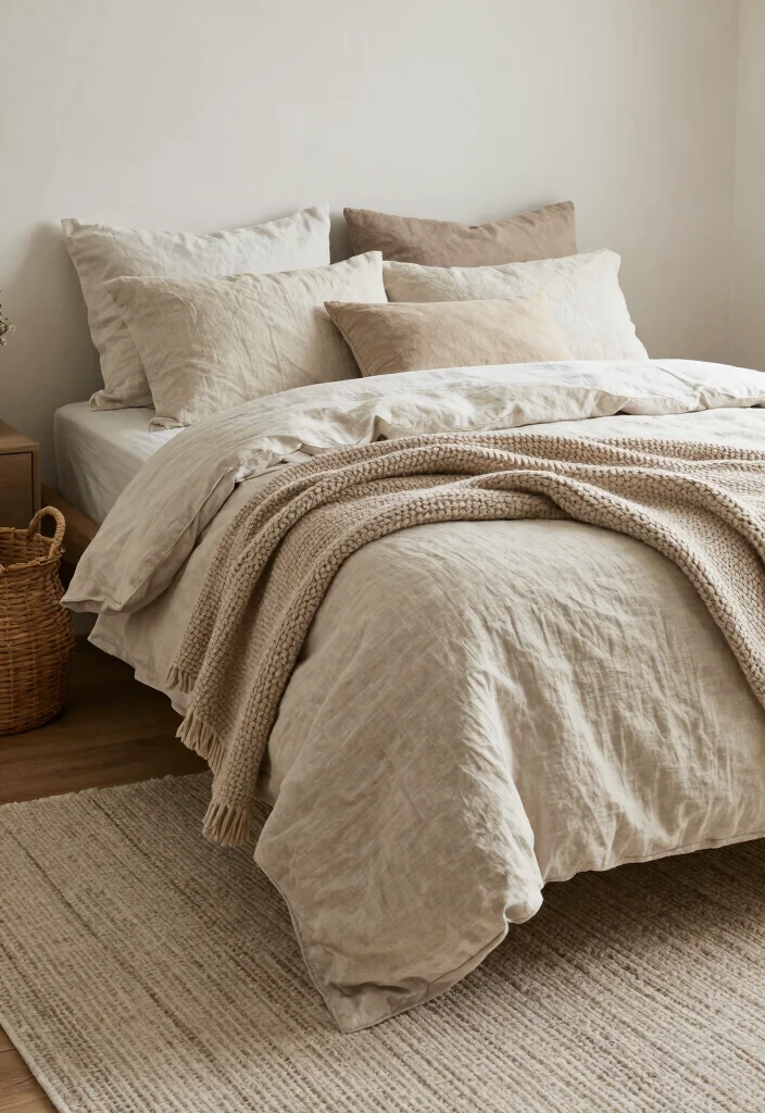 14 Contemporary Modern Bedroom Ideas with Clean Lines 7. Layer Textures for Depth 0