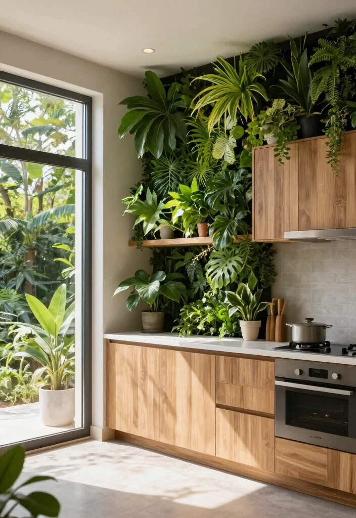 14 Kitchen Model Design Ideas for Modern Homes 8. Biophilic Design 0