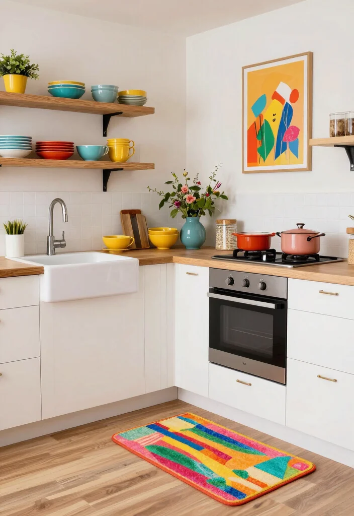 14 Kitchen Model Design Ideas for Modern Homes 9. Colorful Accents 0