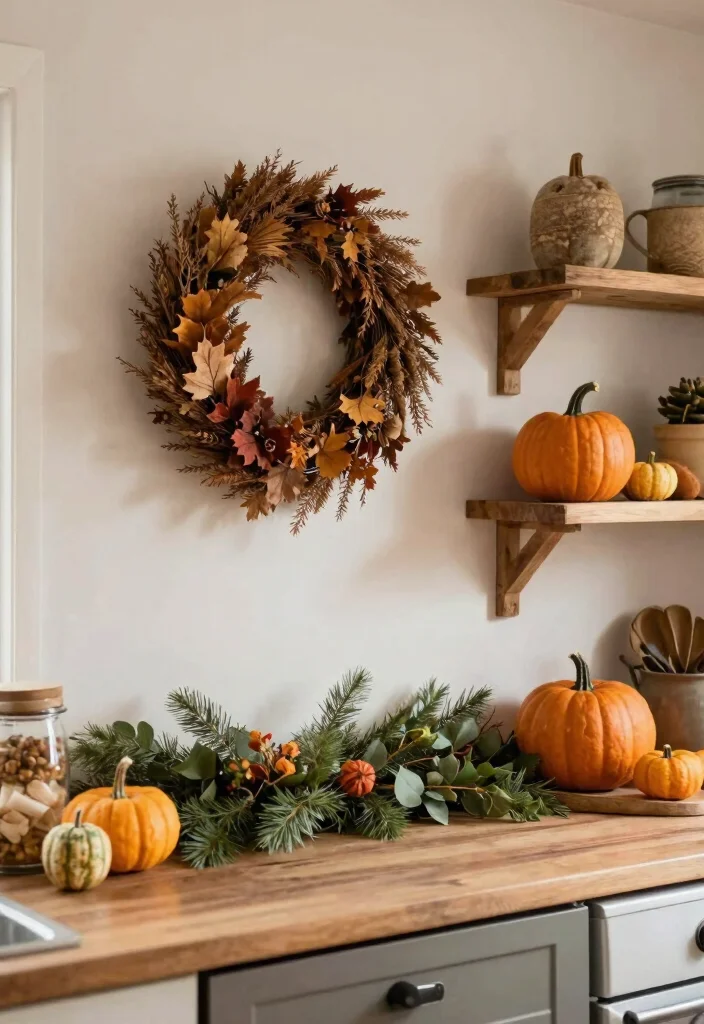 14 Kitchen Wall Decorating Ideas for a Finished Look 12. Seasonal Decor 0