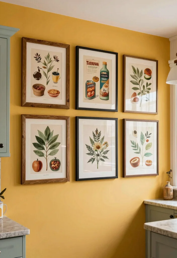 14 Kitchen Wall Decorating Ideas for a Finished Look 3. Statement Wall Art 0