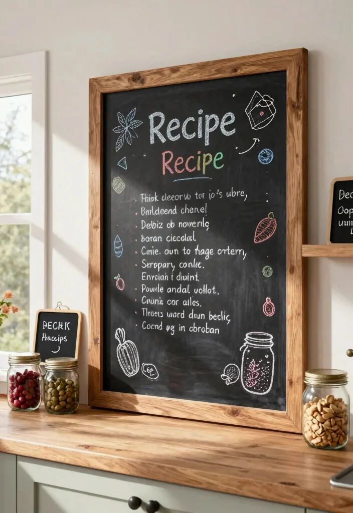 14 Kitchen Wall Decorating Ideas for a Finished Look 4. Chalkboard Wall Decor 0