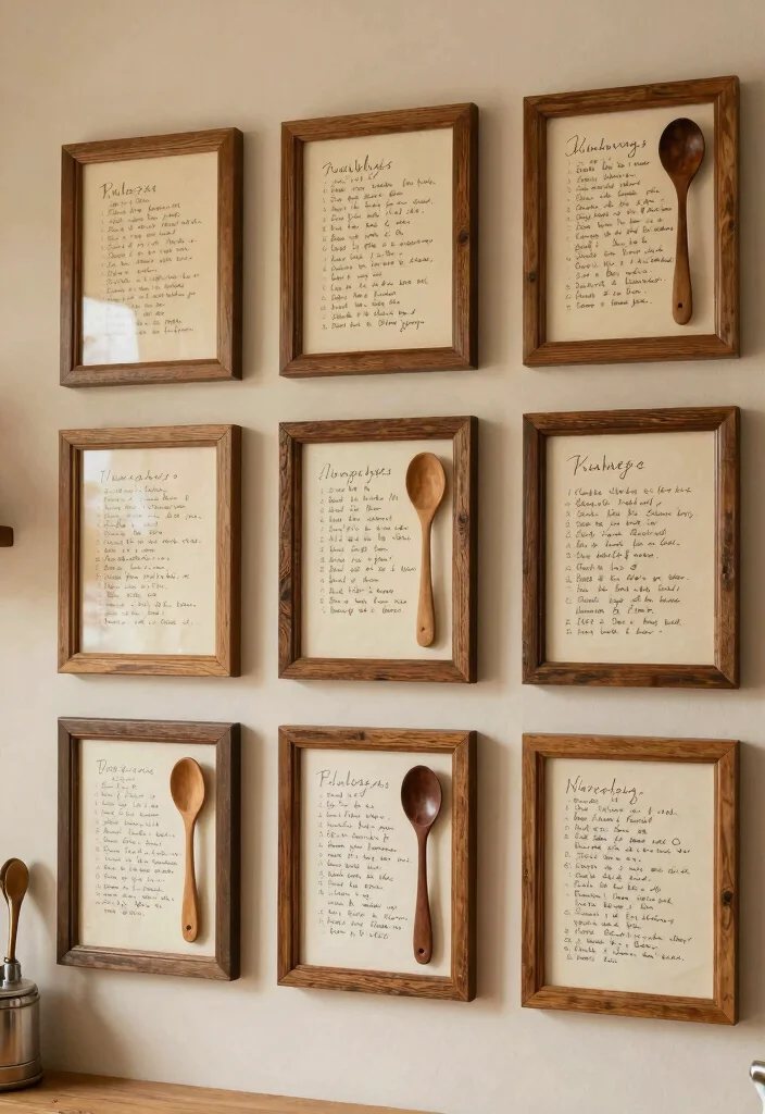 14 Kitchen Wall Decorating Ideas for a Finished Look 8. Family Recipe Gallery 0