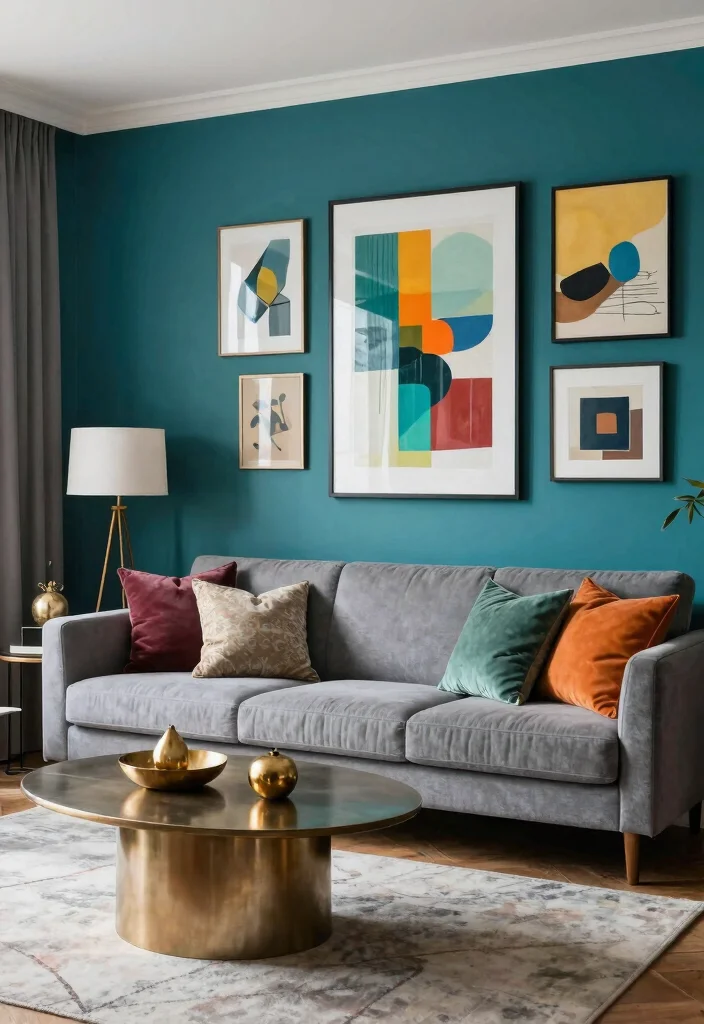 14 Living Room Wall Paint Color Ideas That Set the Tone 51 14 Living Room Wall Paint Color Ideas That Set the Tone 11. Deep Teal 0