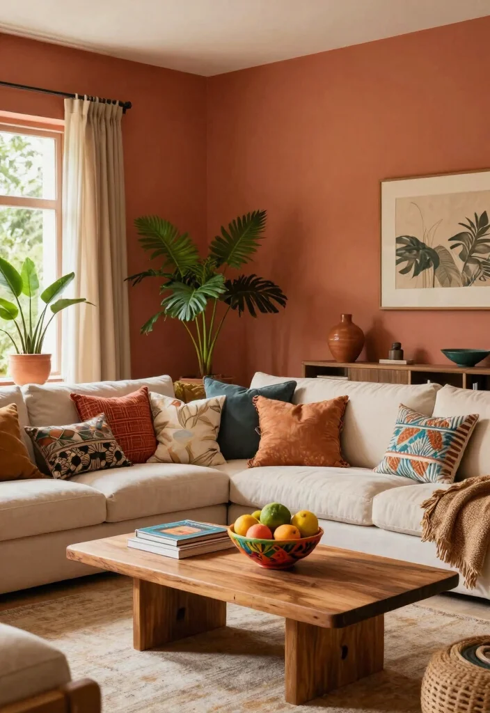 14 Living Room Wall Paint Color Ideas That Set the Tone 2 14 Living Room Wall Paint Color Ideas That Set the Tone 2. Warm Terracotta 0