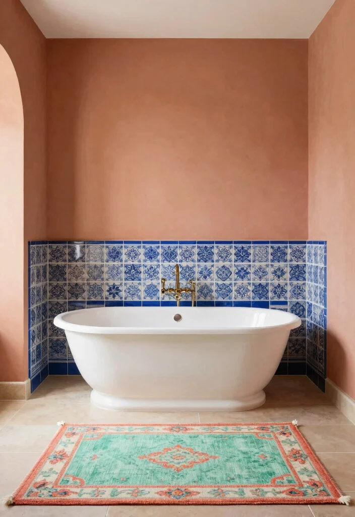 14 Mediterranean Bathroom Ideas with Warm Coastal Style 2. Warm Color Palettes 0