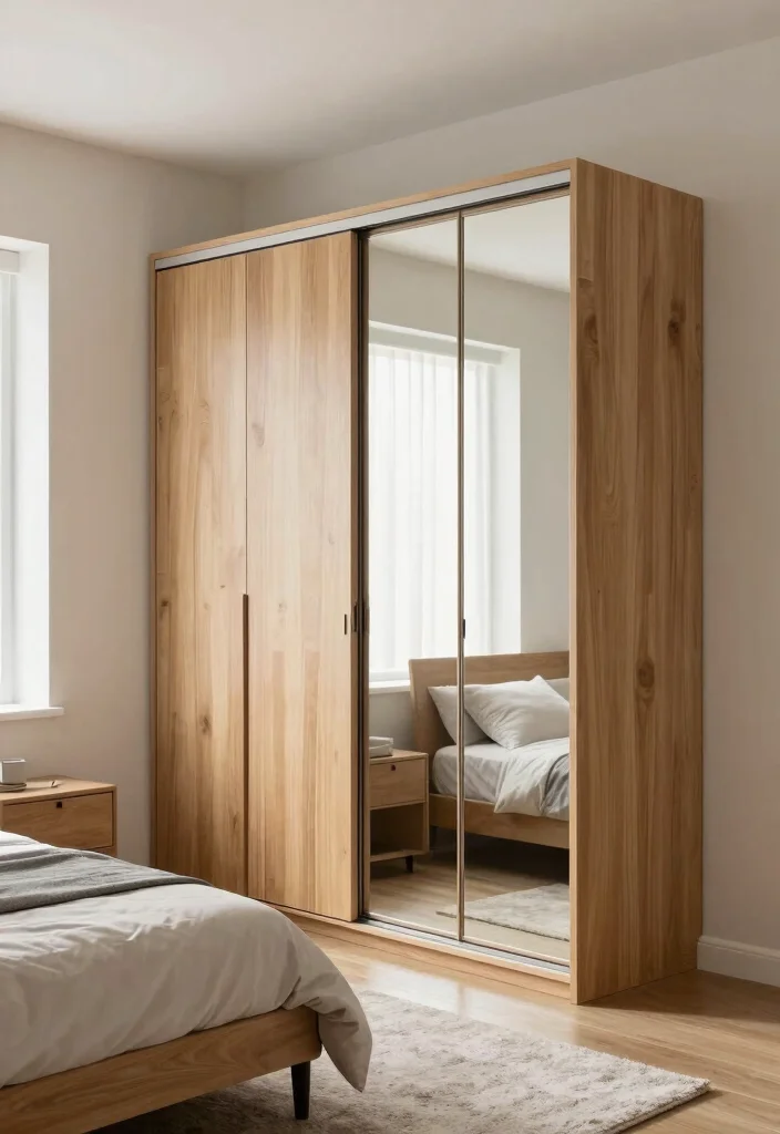 14 Modern Bedroom Wardrobe Ideas with Clean Design 1. Built In Wardrobe with Sliding Doors 0