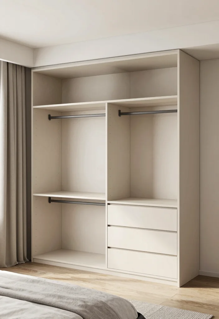 14 Modern Bedroom Wardrobe Ideas with Clean Design 8. Modular Wardrobe Systems 0